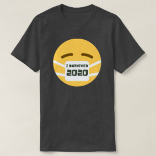 T-shirt J'ai survécu à l'Emoji Masque 2020