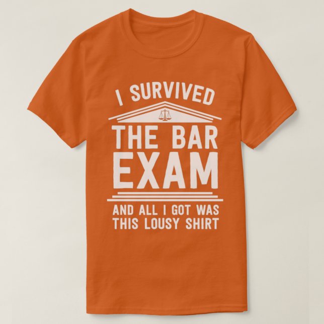 T-shirt J'Ai Survécu À L'Examen De Droit De L'École De Dro (Design devant)