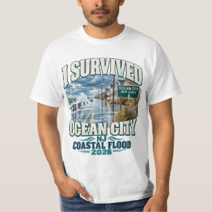T-shirt J'ai survécu à l'inondation côtière d'Ocean City N