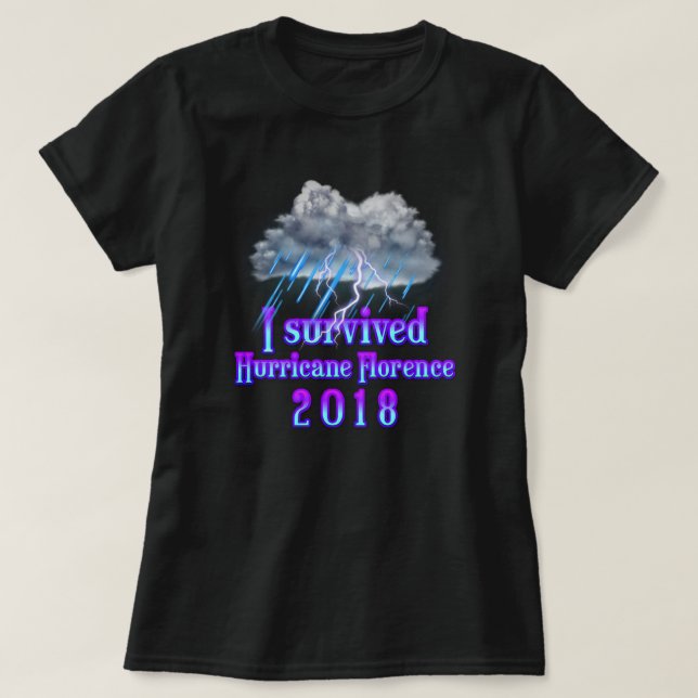 T-shirt J'ai survécu à l'ouragan Florence (Design devant)