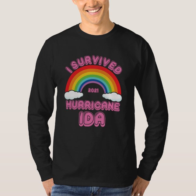 T-shirt J'Ai Survécu À L'Ouragan Ida (Devant)