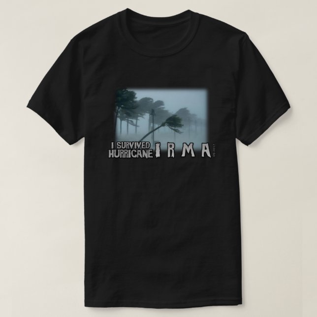 T-shirt J'ai survécu à l'ouragan Irma (Design devant)
