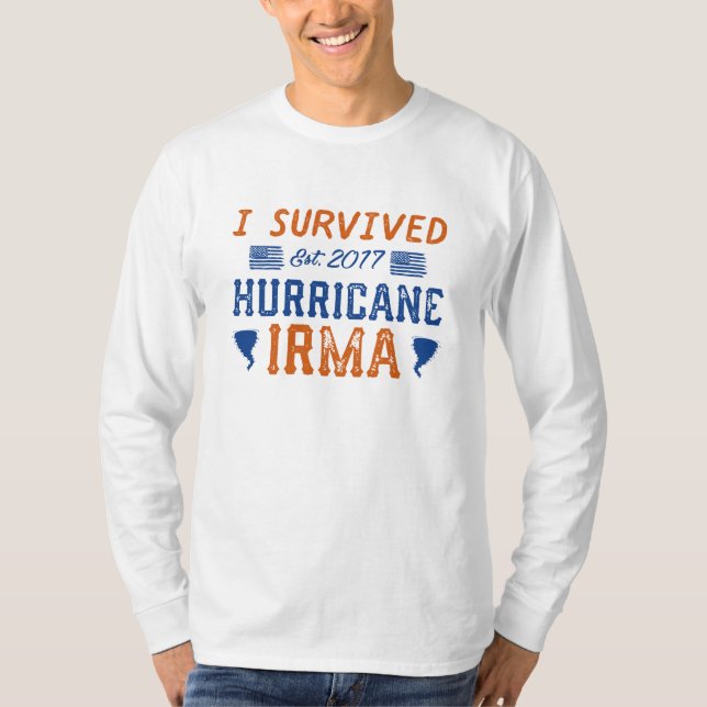T-shirt J'ai survécu à l'ouragan Irma (Devant)