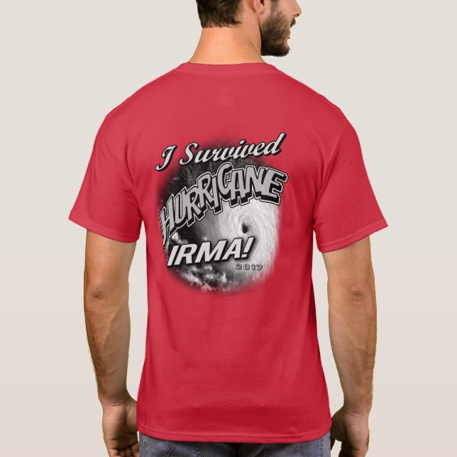 T-shirt J'ai survécu à l'ouragan Irma (Dos)