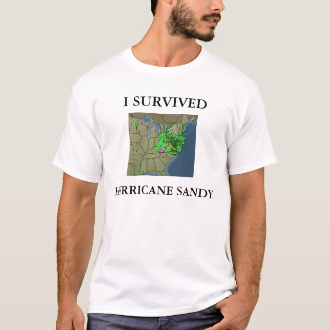 T-SHIRT J'AI SURVÉCU À L'OURAGAN SANDY (Devant)