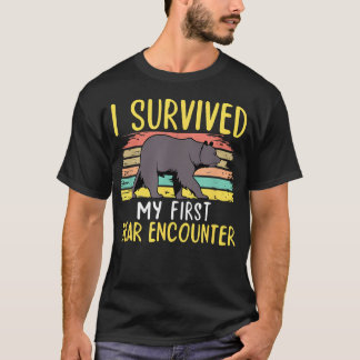 T-shirt J'ai survécu à ma première rencontre avec un ours