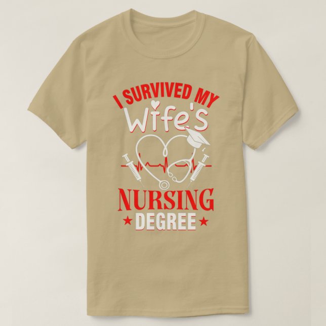 T-shirt J'Ai Survécu À Mon Diplôme D'Infirmière Wifex27s N (Design devant)