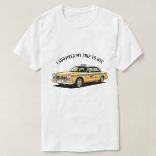 T-shirt J'ai survécu à mon voyage à la graphique de taxi d