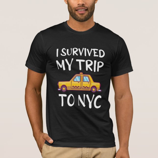 T-shirt J'Ai Survécu À Mon Voyage À New York (Devant)
