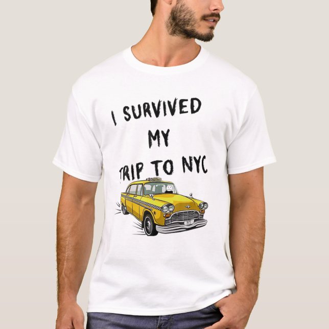 T-shirt J'Ai Survécu À Mon Voyage À New York (Devant)