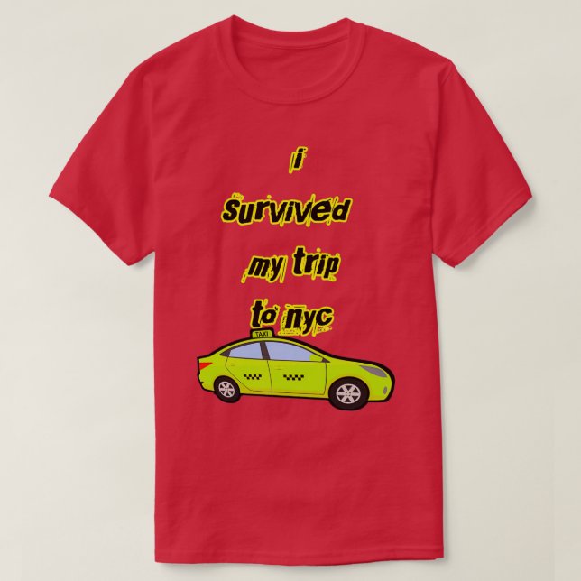 T-shirt j'ai survécu à mon voyage à nyc (Design devant)