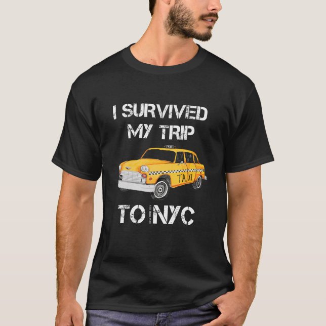 T-shirt J'Ai Survécu À Mon Voyage À NYC Funny (Devant)
