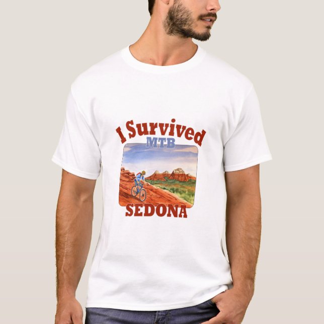 T-shirt J'ai survécu à MTB Sedona (Devant)