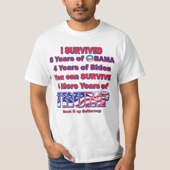 T-shirt J'ai survécu à Obama et Biden (Devant)
