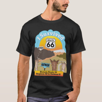 T-shirt J'ai survécu à Route 66 Kingman AZ à Oatman AZ fil