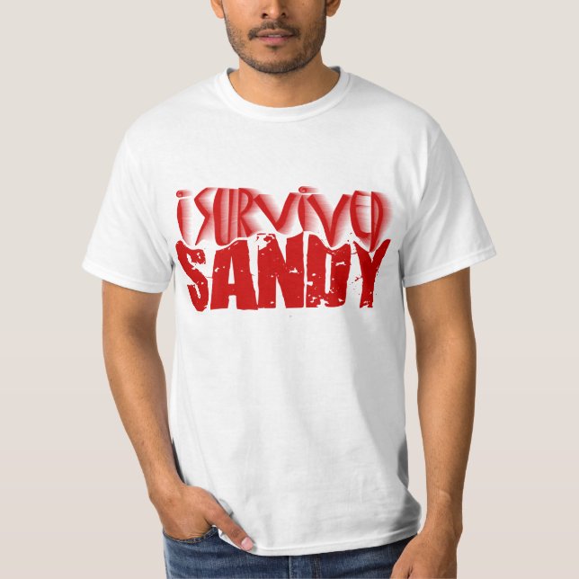 T-shirt j'ai survécu à SANDY (Devant)