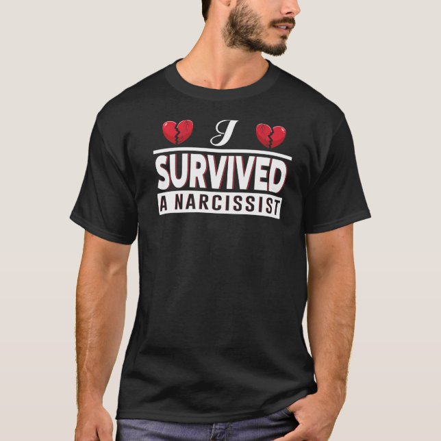 T-shirt J'Ai Survécu À Un Divorce Narcissique (Devant)