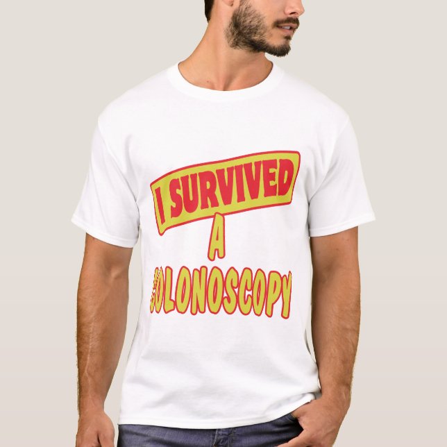 T-SHIRT J'AI SURVÉCU À UNE COLONOSCOPIE (Devant)