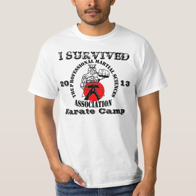 T-shirt J'ai survécu au camp de karaté (Devant)