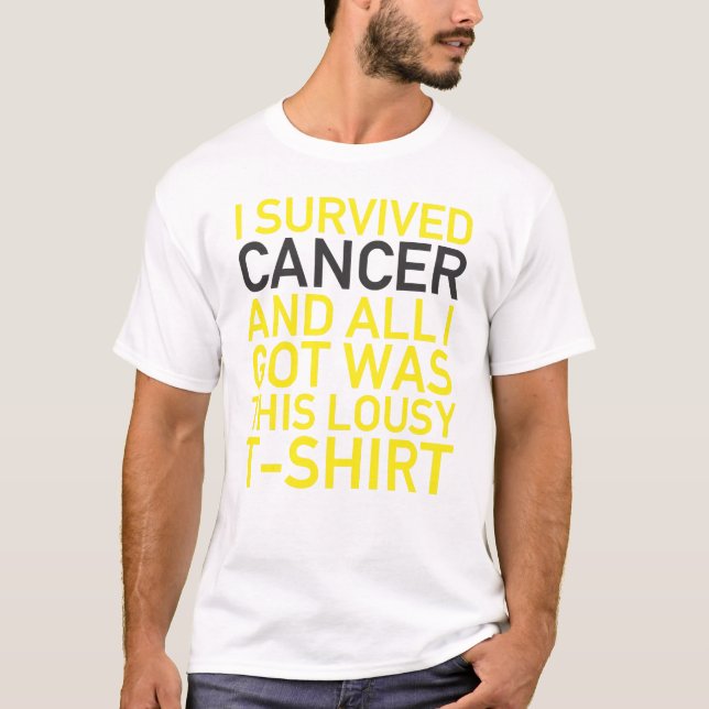 T-SHIRT J'AI SURVÉCU AU CANCER (Devant)