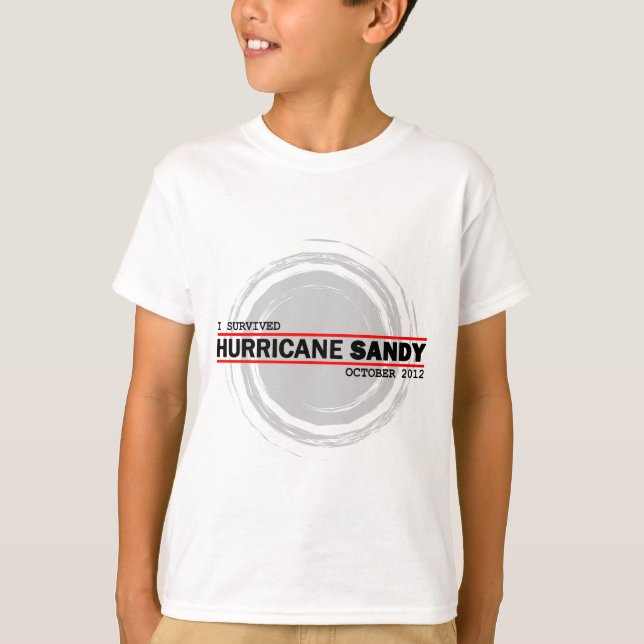 T-shirt J'ai survécu au cyclone Sandy (Devant)