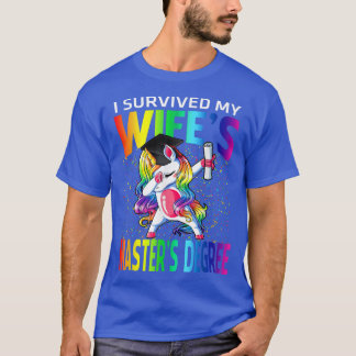 T-shirt J'ai survécu au diplôme de master de ma femme Lico