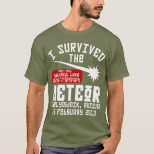 T-shirt J'ai survécu au météore russe