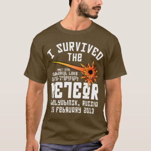 T-shirt J'ai survécu au météore russe