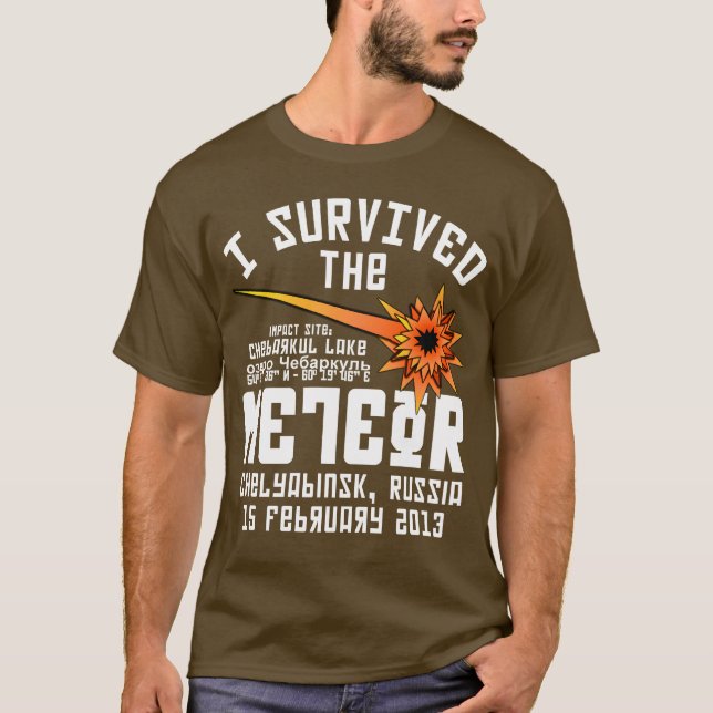 T-shirt J'ai survécu au météore russe (Devant)
