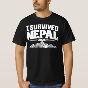 T-shirt J'ai survécu au Népal 2026 Himalayan Adventure Tra