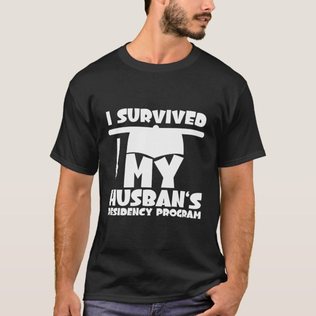 T-shirt J'Ai Survécu Au Programme De Résidence De Mes Mari (Devant)