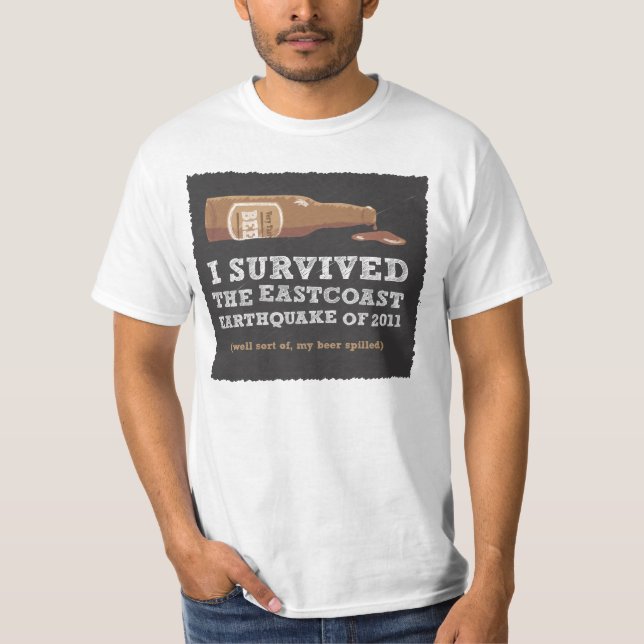 T-shirt J'ai survécu au tremblement de terre de Côte Est (Devant)
