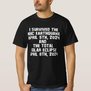 T-shirt J'ai survécu au tremblement de terre de nyc et au