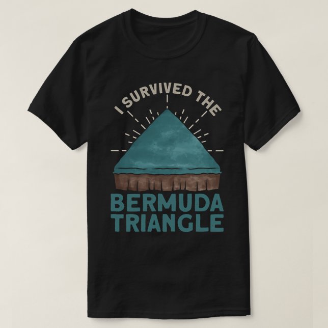 T-shirt J'Ai Survécu Au Triangle Bermudes Triangle Bermude (Design devant)