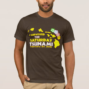 T-shirt J'ai survécu au tsunami de samedi