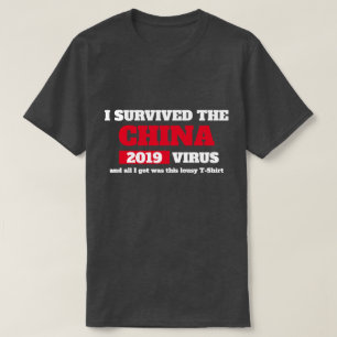 T-shirt J'ai survécu au virus de la CHINE 19 Coronavirus