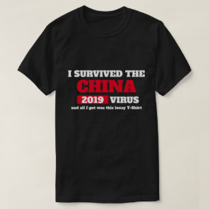 T-shirt J'ai survécu au virus de la CHINE 19 Coronavirus