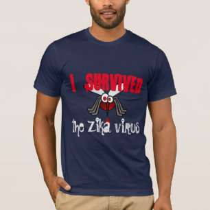 T-shirt "J'ai survécu au virus de Zika" avec le moustique