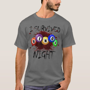 T-shirt J'ai survécu Bingo Nuit Bingo Jeu Horreur Bingo