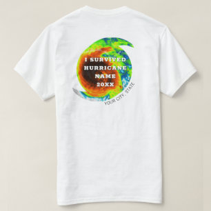 T-shirt J'AI SURVÉCU HURRICANE City State Personnalisé T-S