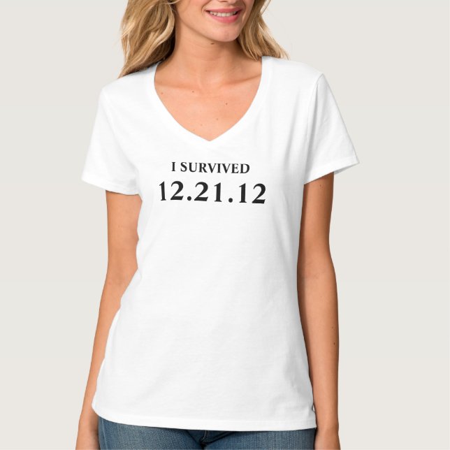 T-shirt J'AI SURVÉCU le 21 décembre 2012 (Devant)