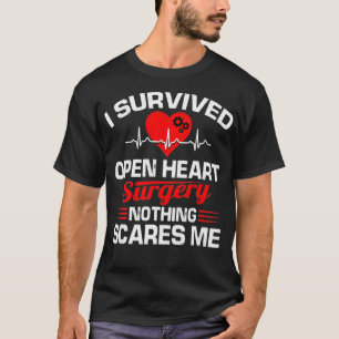T-shirt J'ai survécu Open Heart Chirurgie Cadeaux Récupéra