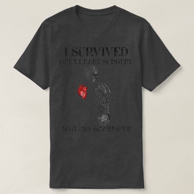 T-shirt J'ai survécu Open Heart Chirurgie Survivor Cadeau (Design devant)