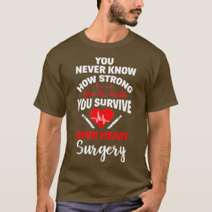 T-shirt J'ai survécu Open Heart Surgery Bypass Survivor