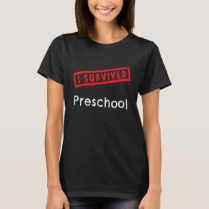 T-shirt J'ai survécu préscolaire Pré K Enfants Enseignemen