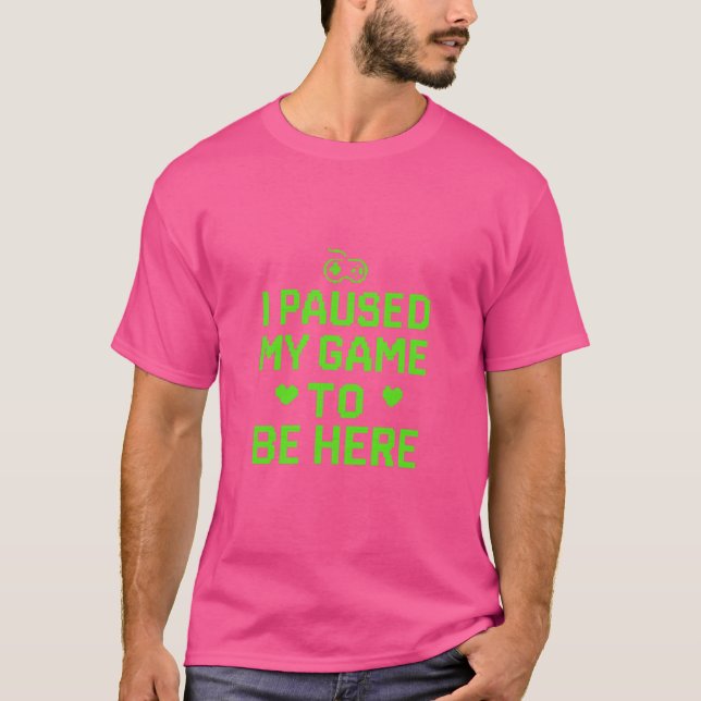 T-shirt J'Ai Suspendu Mon Jeu Neon Pixel Art (Devant)