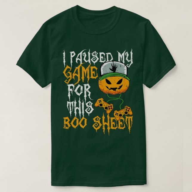 T-shirt J'Ai Suspendu Mon Jeu Pour Ce Citrouille De Feuill (Design devant)