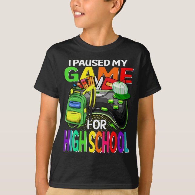 T-shirt J'Ai Suspendu Mon Jeu Pour Le Jeu De Lycée (Devant)