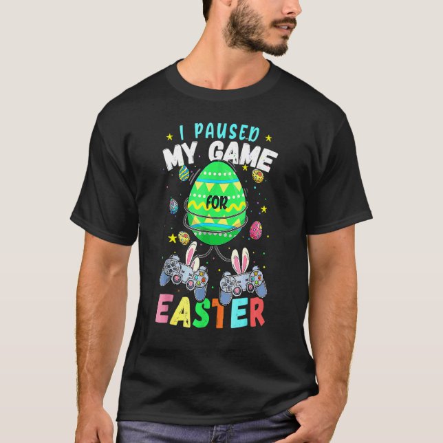 T-shirt J'Ai Suspendu Mon Jeu Pour Pâques Gamer Video Cont (Devant)