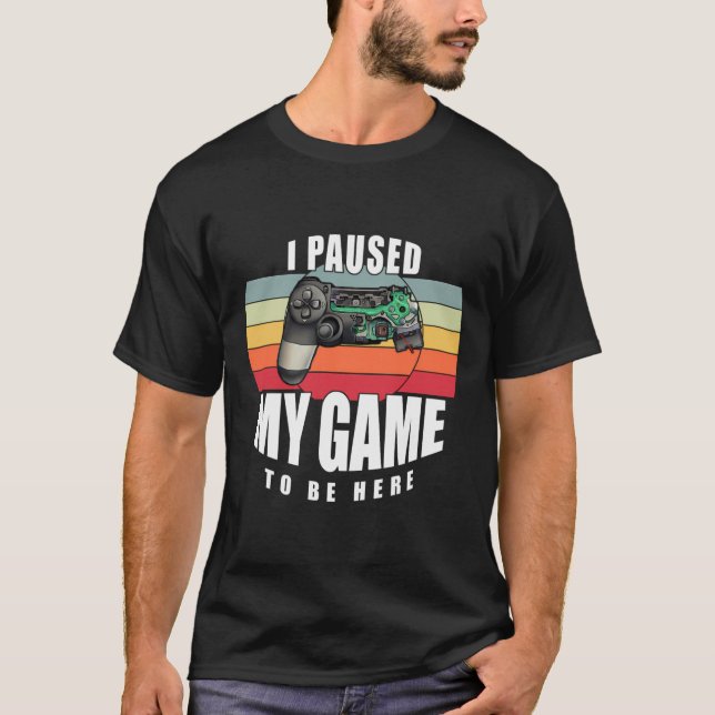 T-shirt J'Ai Suspendu Mon Jeu Retro Gamer (Devant)